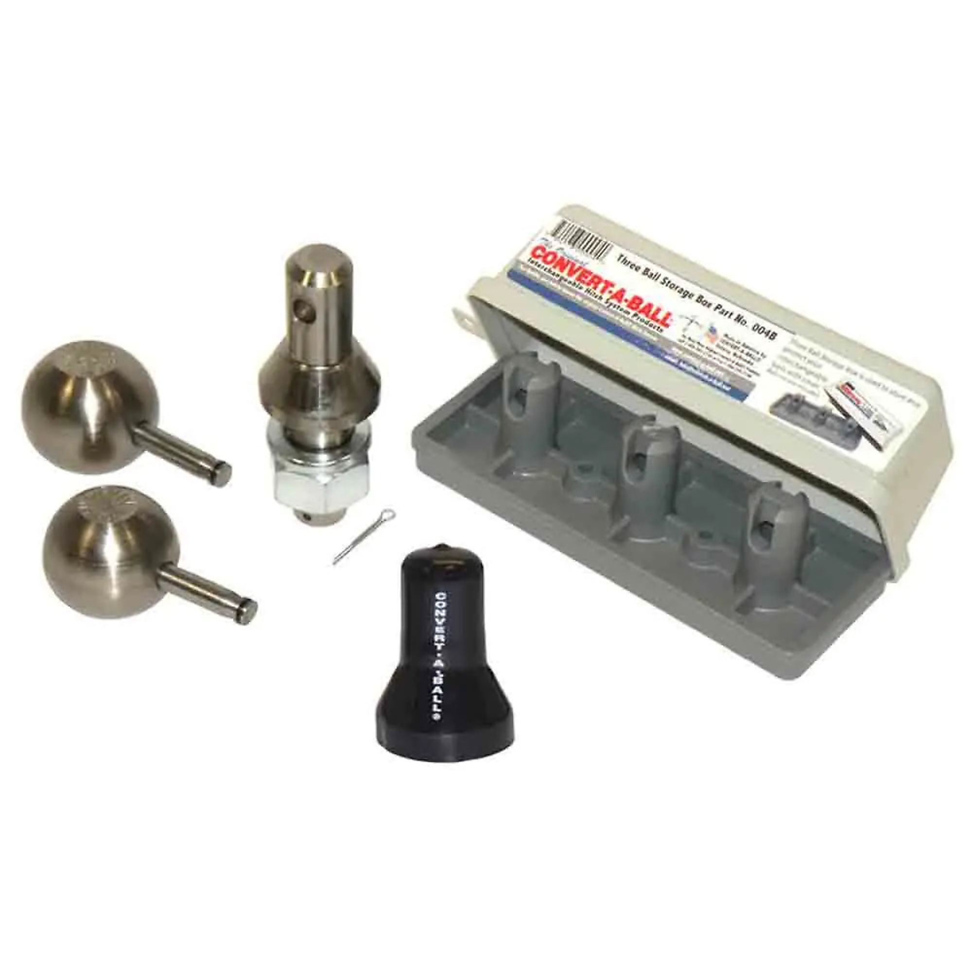 Convert-A-Ball Interchangeable Hitch Ball Set — 2-Ball, 1-7/8in. and 2in., 1in. Dia. Shank, 2in. Shank Length, Model# 944-901-KIT